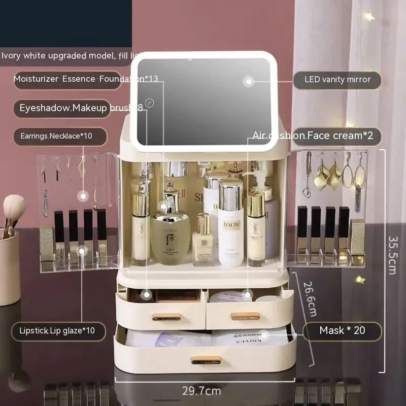 Essential Vanity with LED Mirror & Drawers