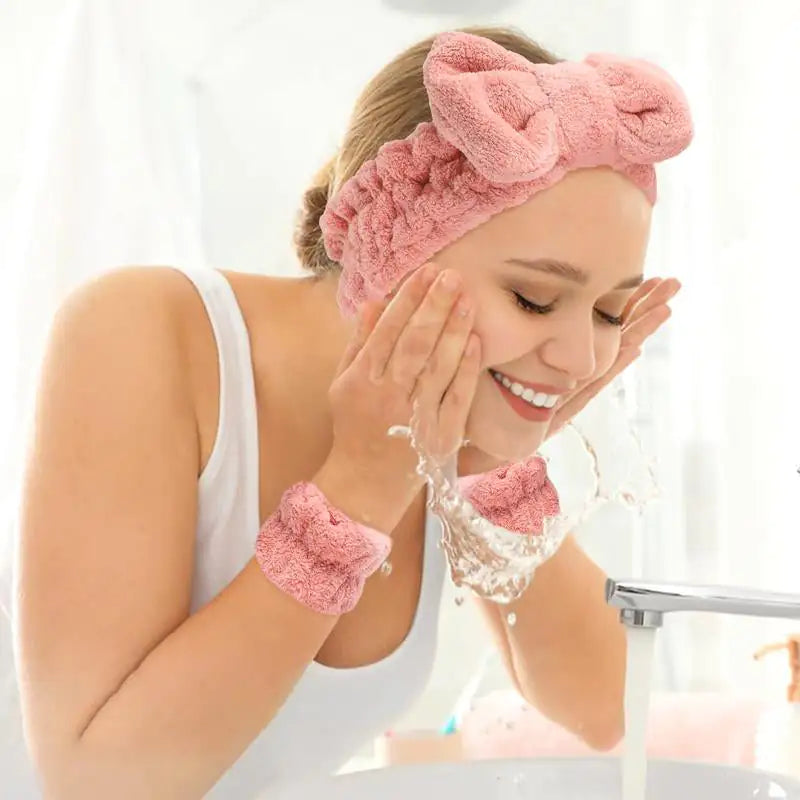 No-Drip Spa Headband & Wristbands Set