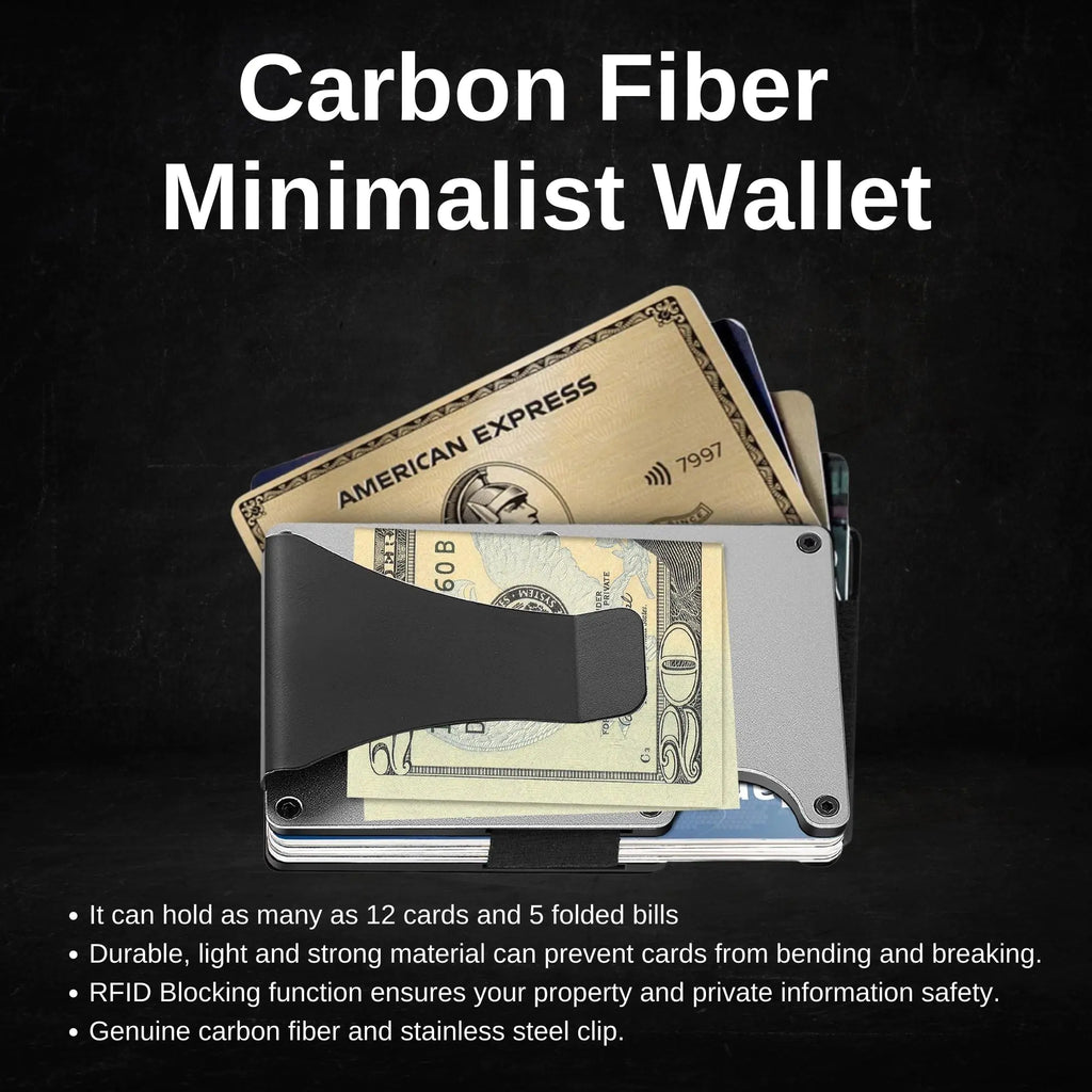 Carbon Fiber RFID-Blocking Slim Wallet