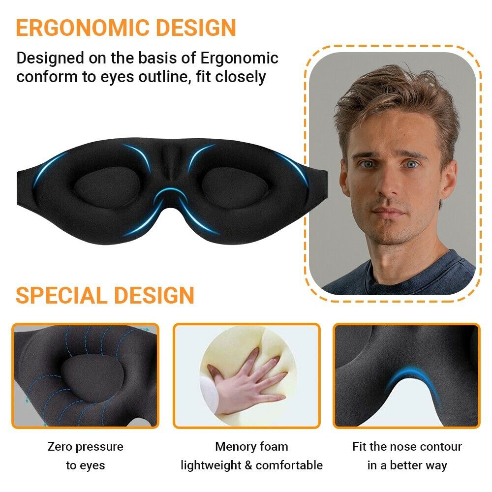 Full Blackout Contour Sleep Mask – 2 Pack