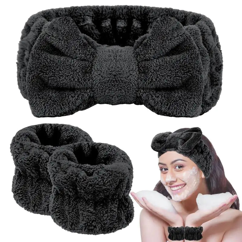 No-Drip Spa Headband & Wristbands Set