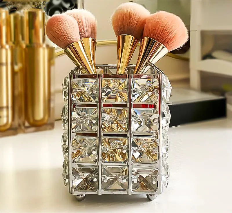 Crystal Makeup Brush Holder and Organizer