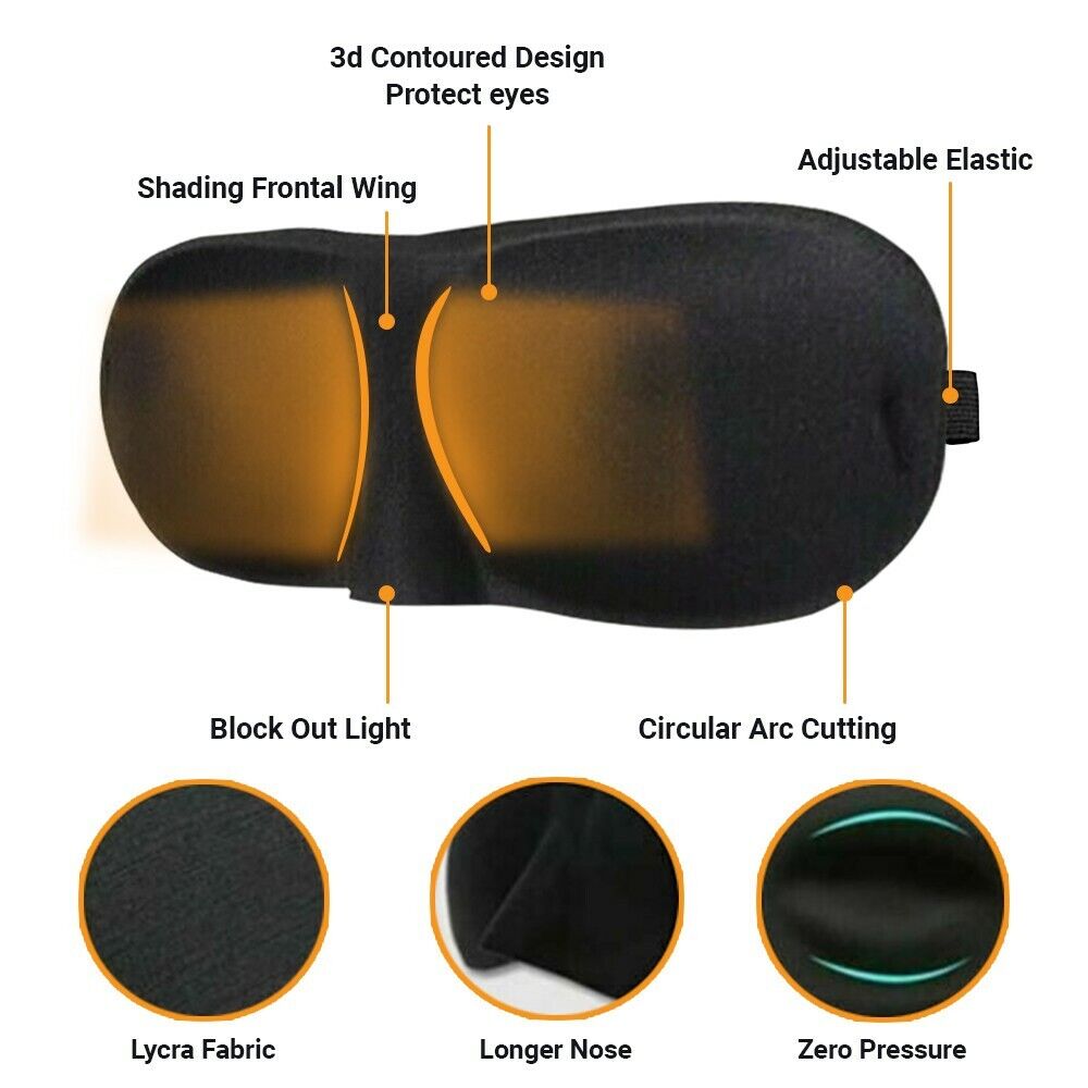 Full Blackout Contour Sleep Mask – 2 Pack