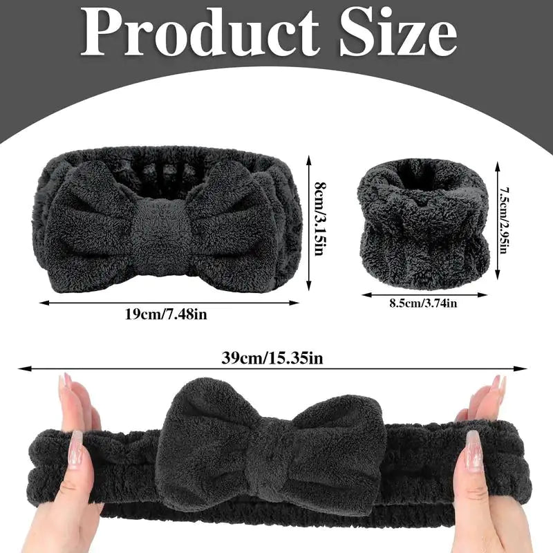 No-Drip Spa Headband & Wristbands Set