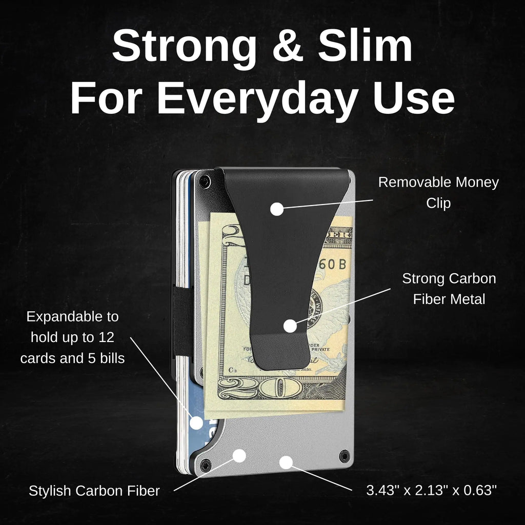 Carbon Fiber RFID-Blocking Slim Wallet