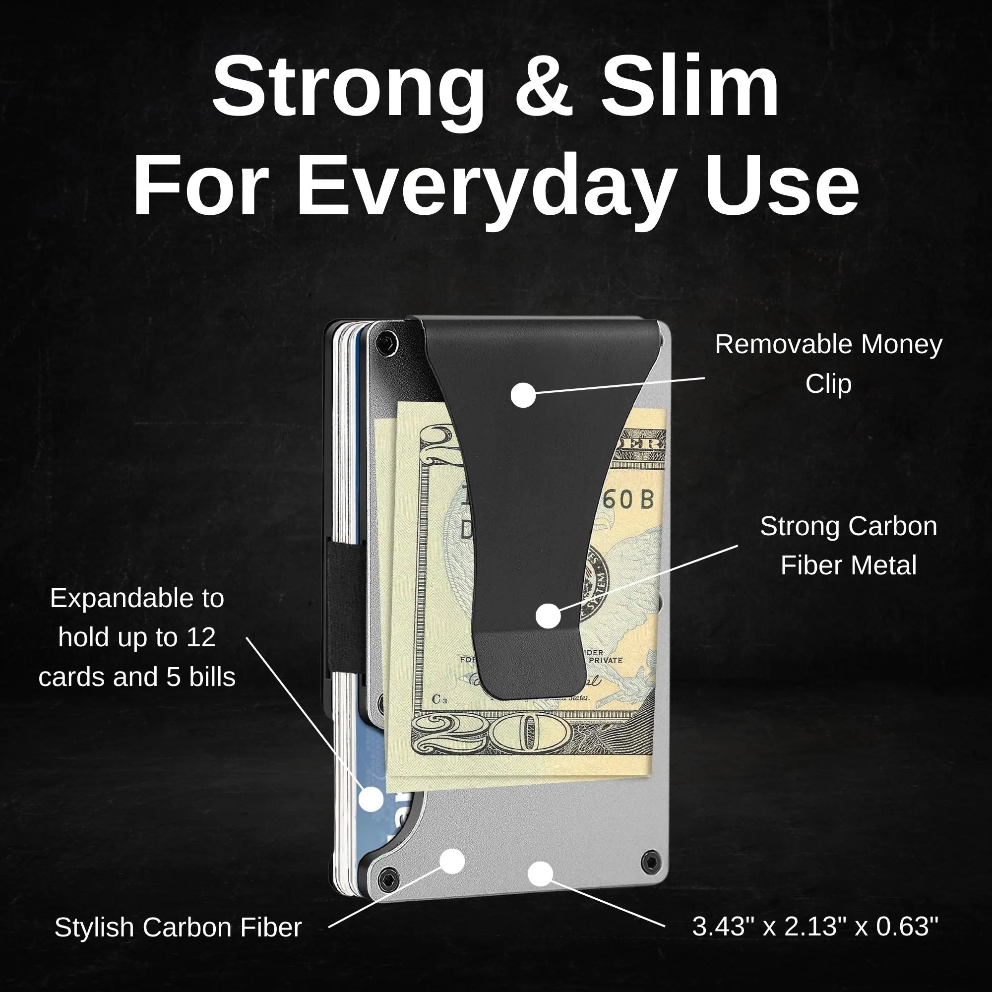 Carbon Fiber RFID-Blocking Slim Wallet