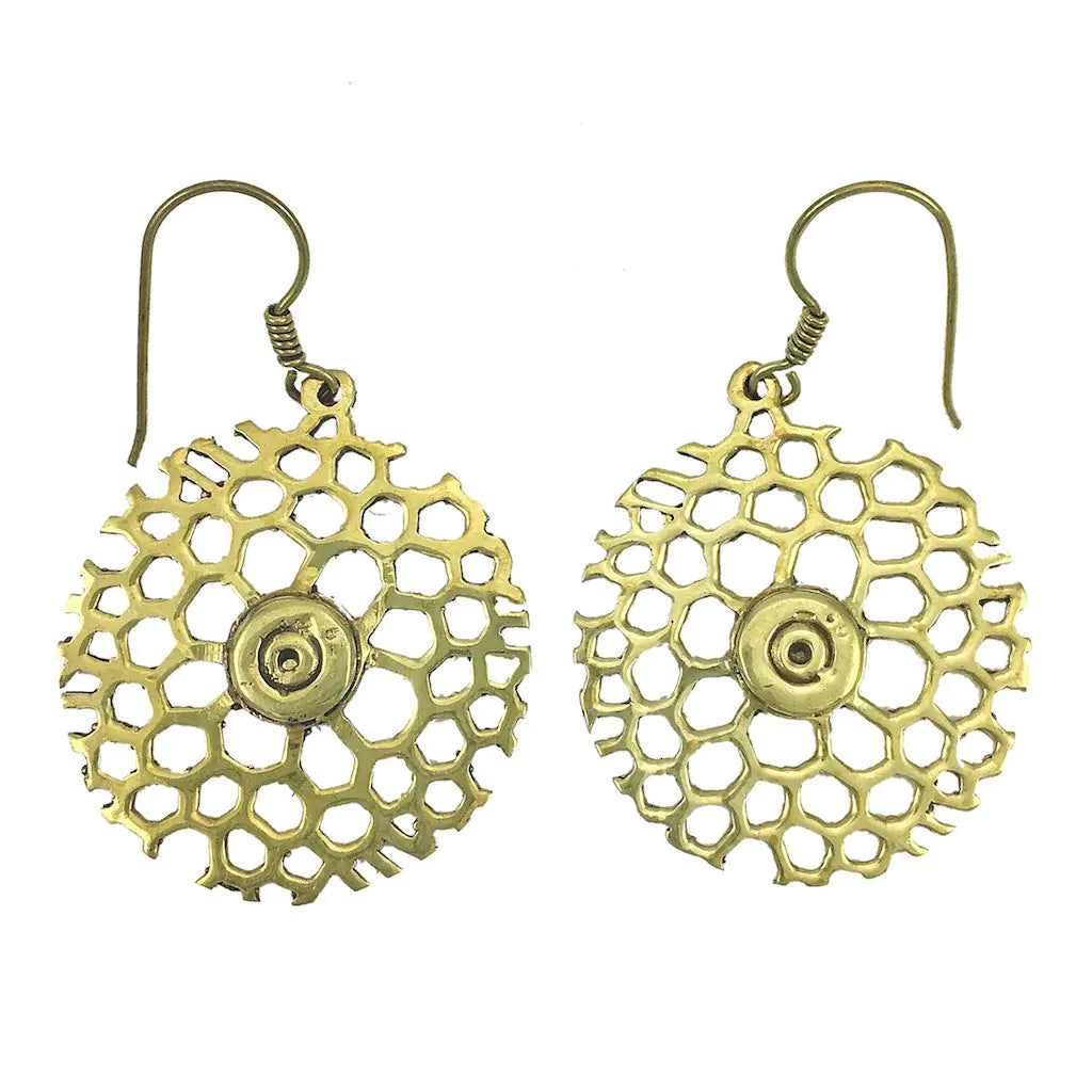 Recycled Brass Bomb Earrings