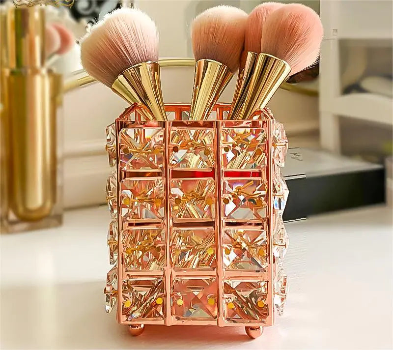 Crystal Makeup Brush Holder and Organizer