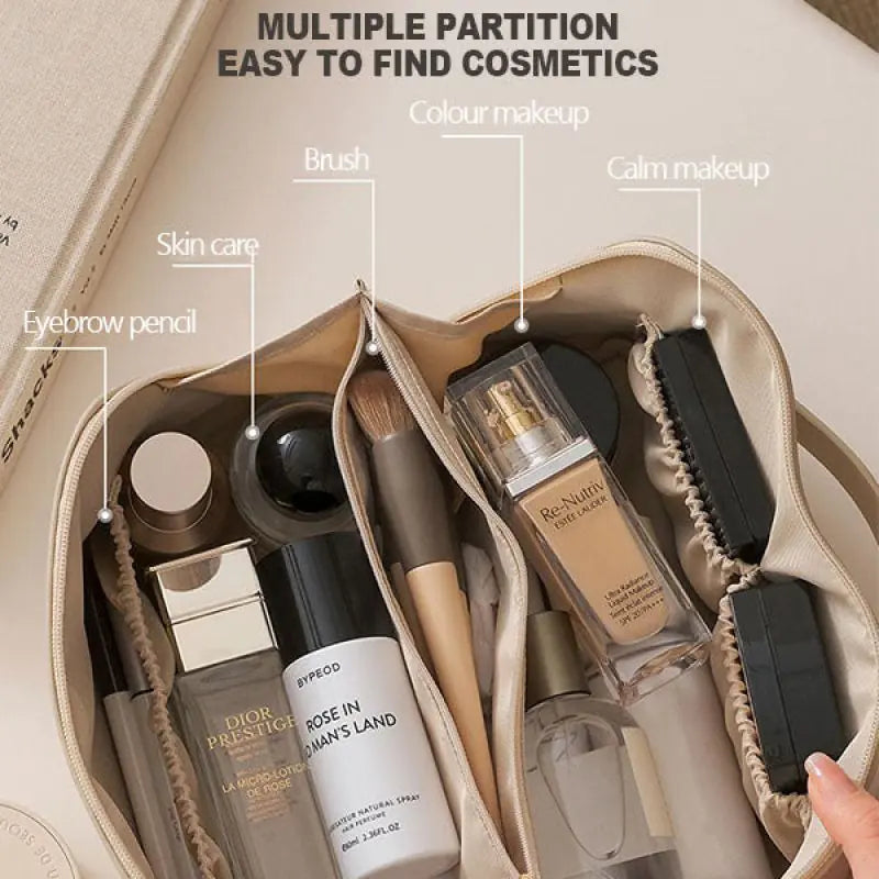 Double-Layer Travel Cosmetic Bag