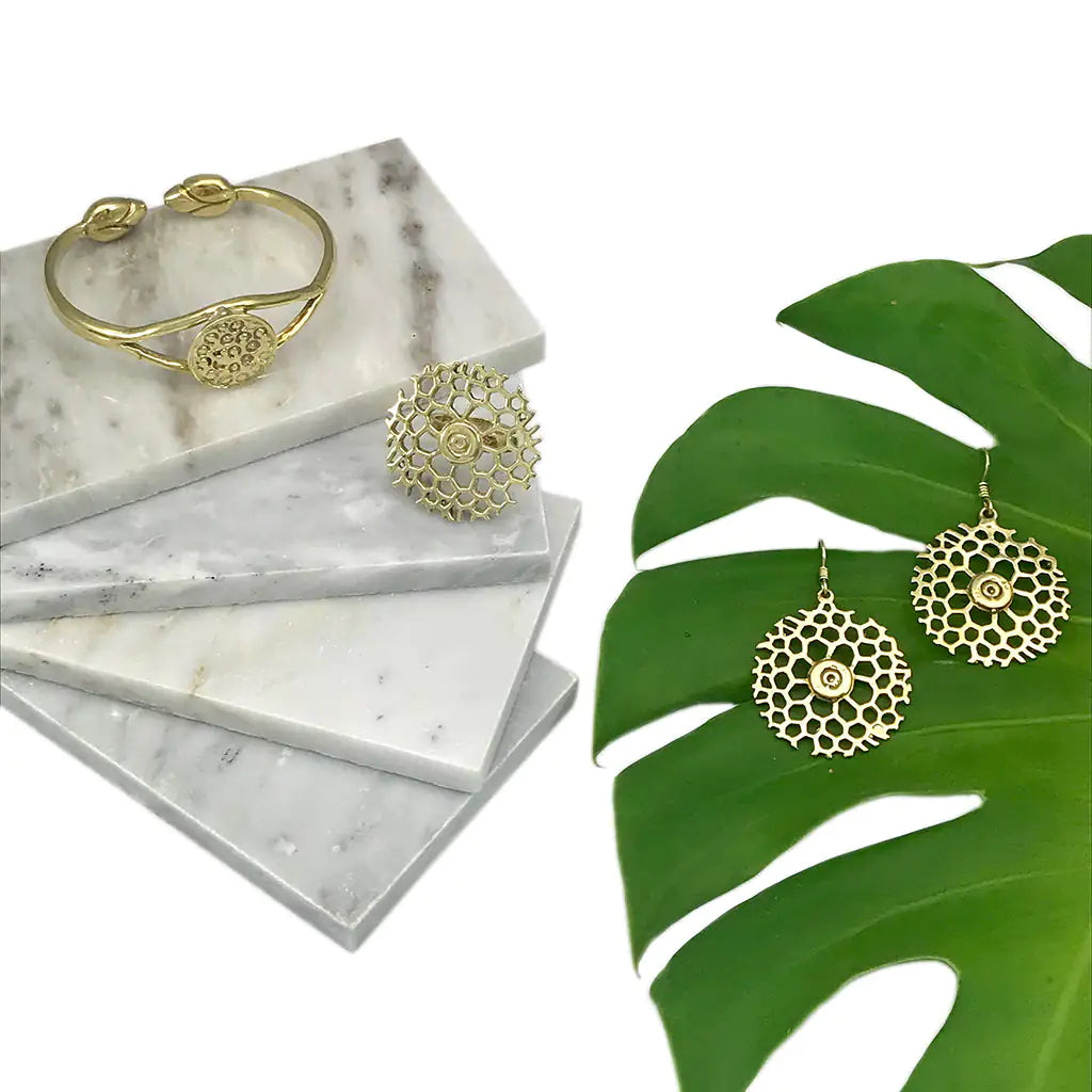 Recycled Brass Bomb Earrings