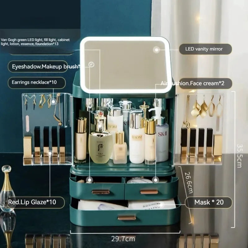 Essential Vanity with LED Mirror & Drawers