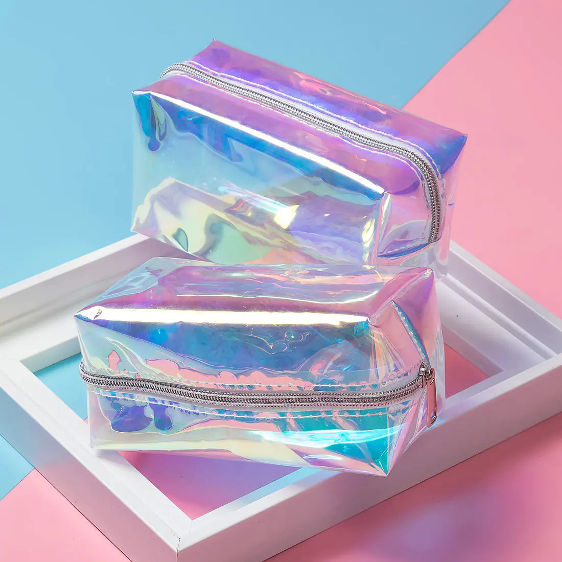 Iridescent Makeup Bag