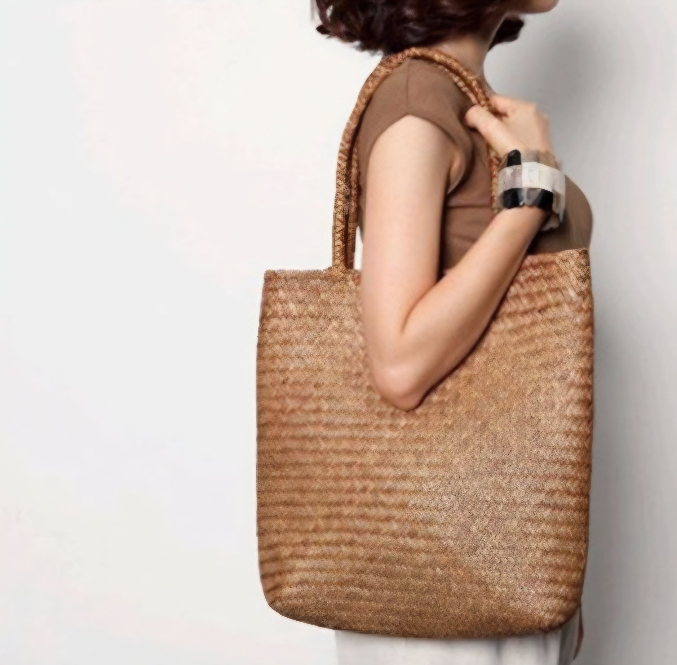 Spring Straw Shopping Bag