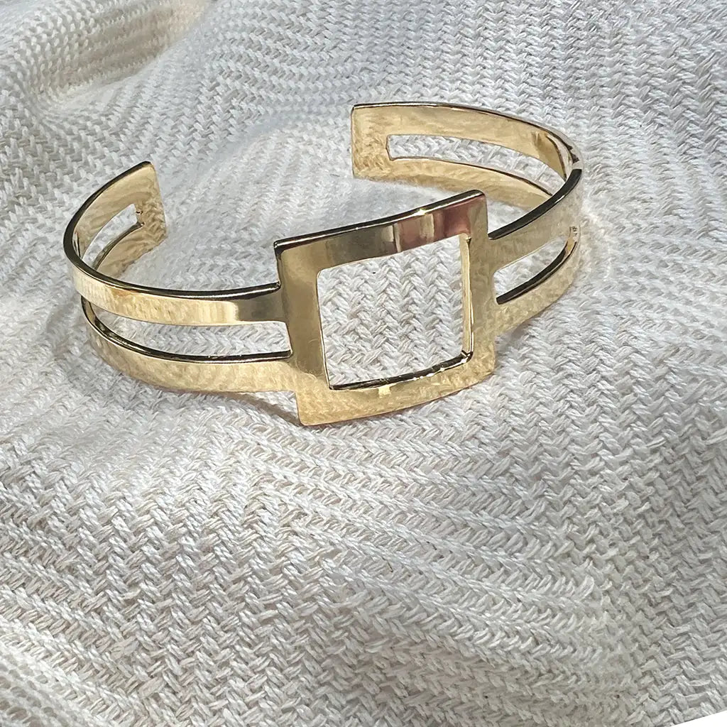 Geo Stripe Bombshell Cuff Bracelet