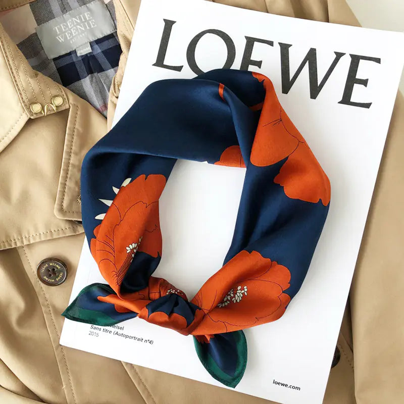 The Silk Floral Scarf