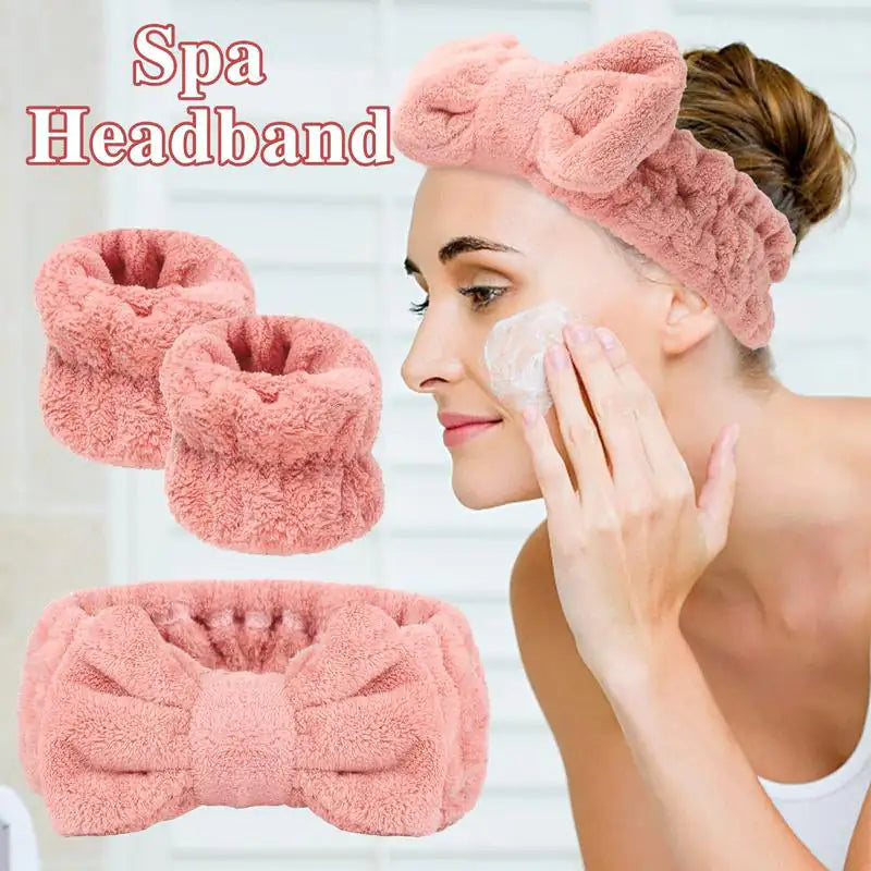 No-Drip Spa Headband & Wristbands Set