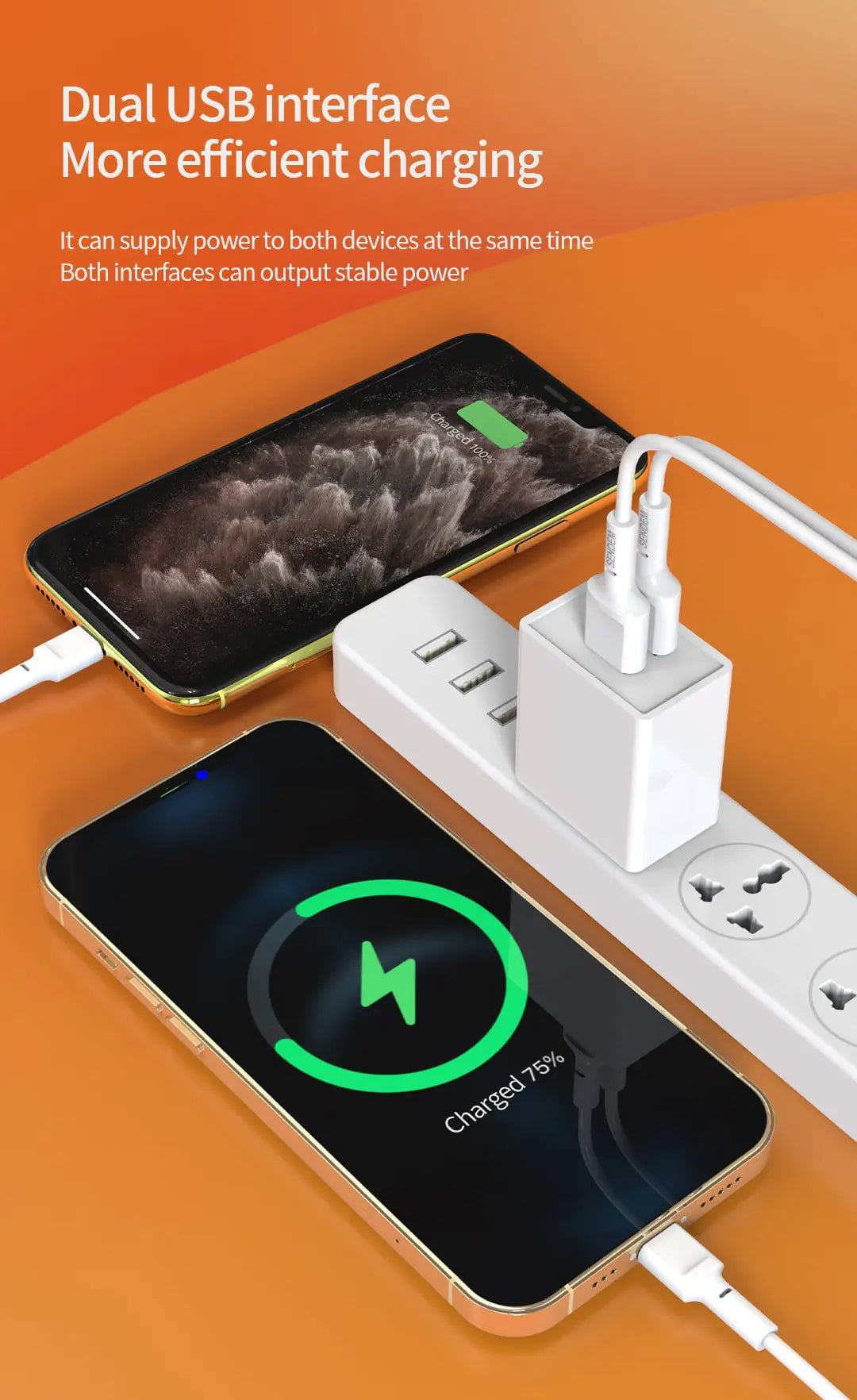 Dual USB Fast Wall Charger – 3.4A Output