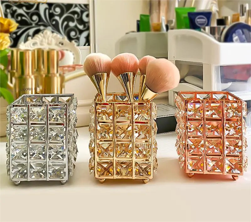 Crystal Makeup Brush Holder and Organizer