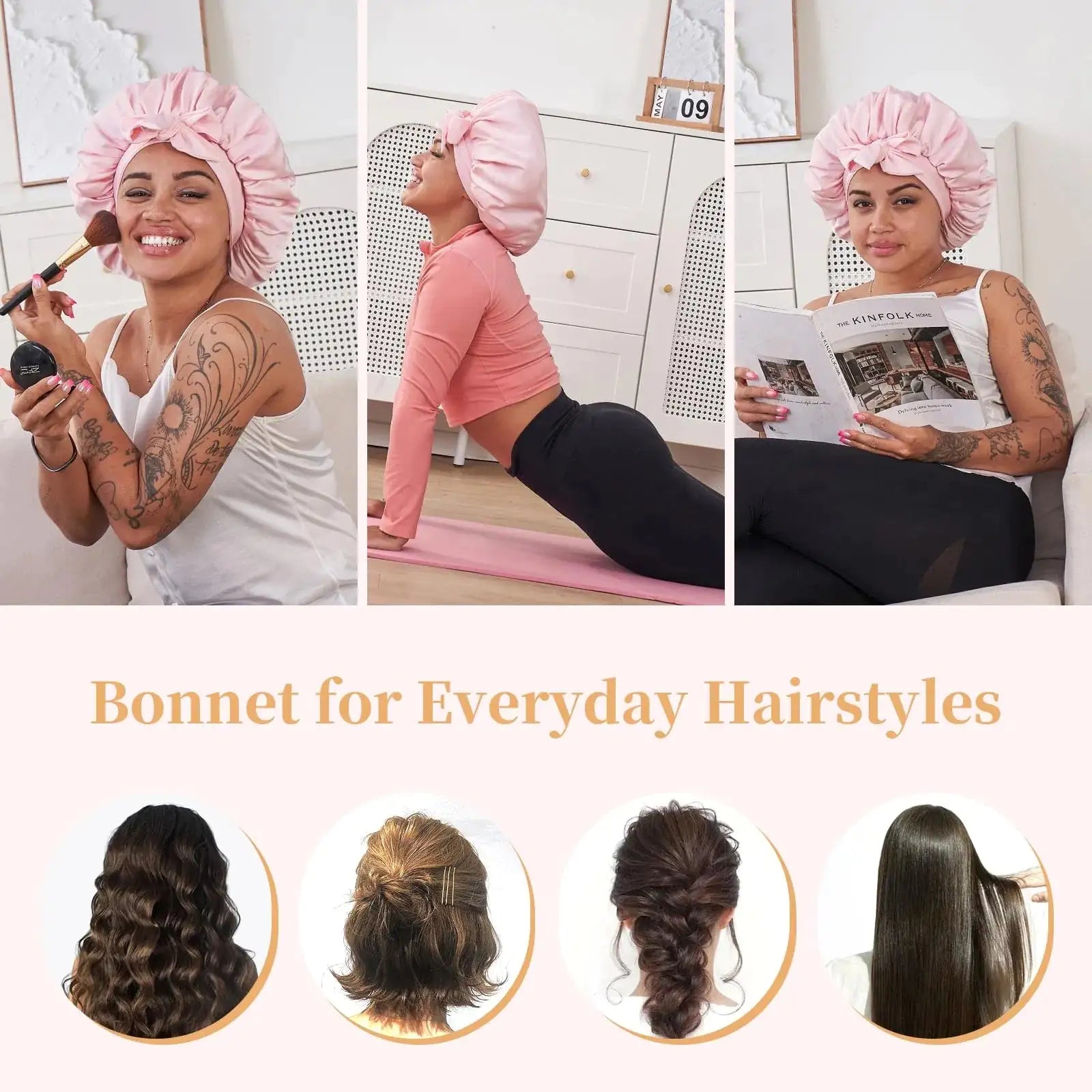 Satin Sleep Bonnet for Hair Protection