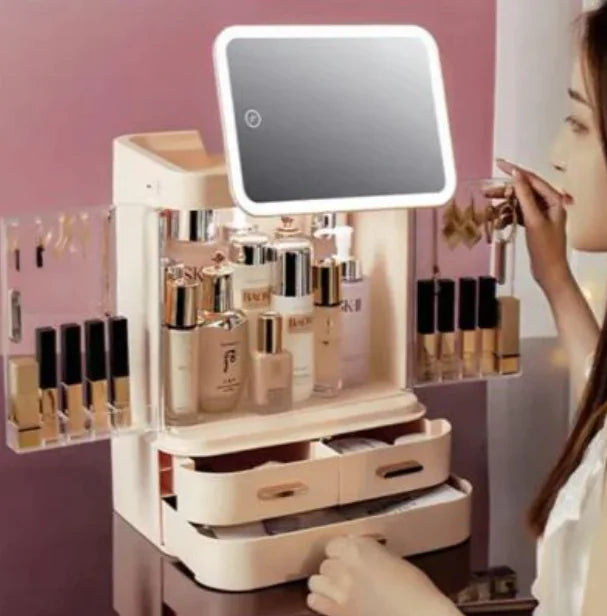 Essential Vanity with LED Mirror & Drawers
