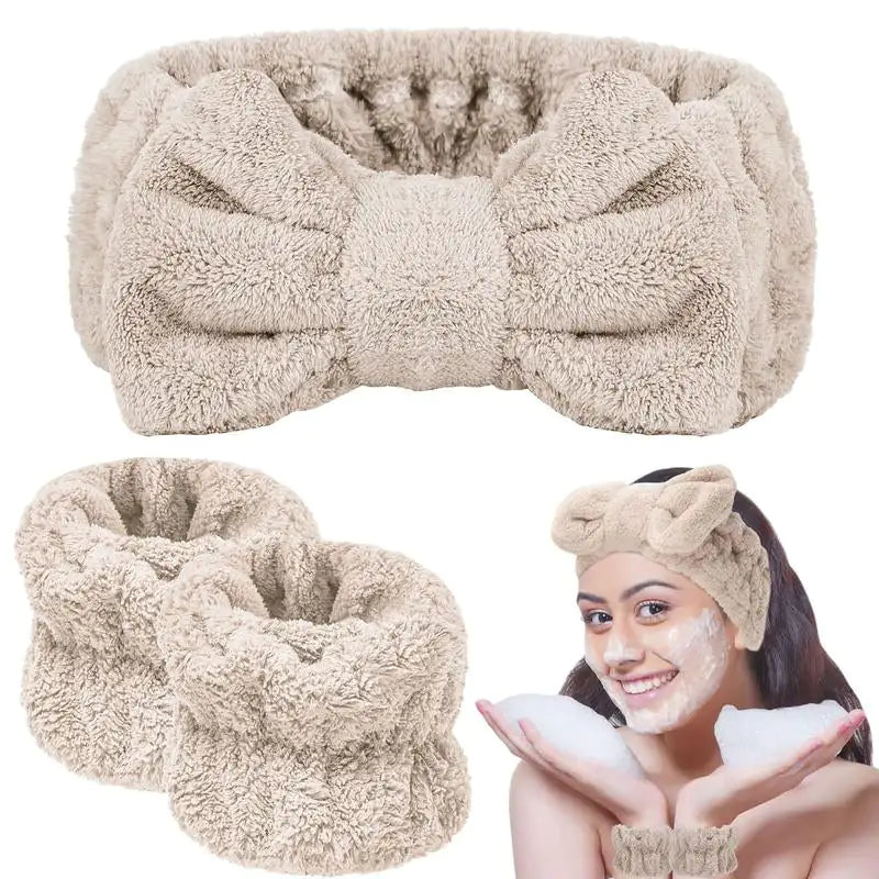 No-Drip Spa Headband & Wristbands Set