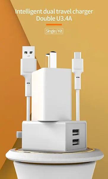 Dual USB Fast Wall Charger – 3.4A Output