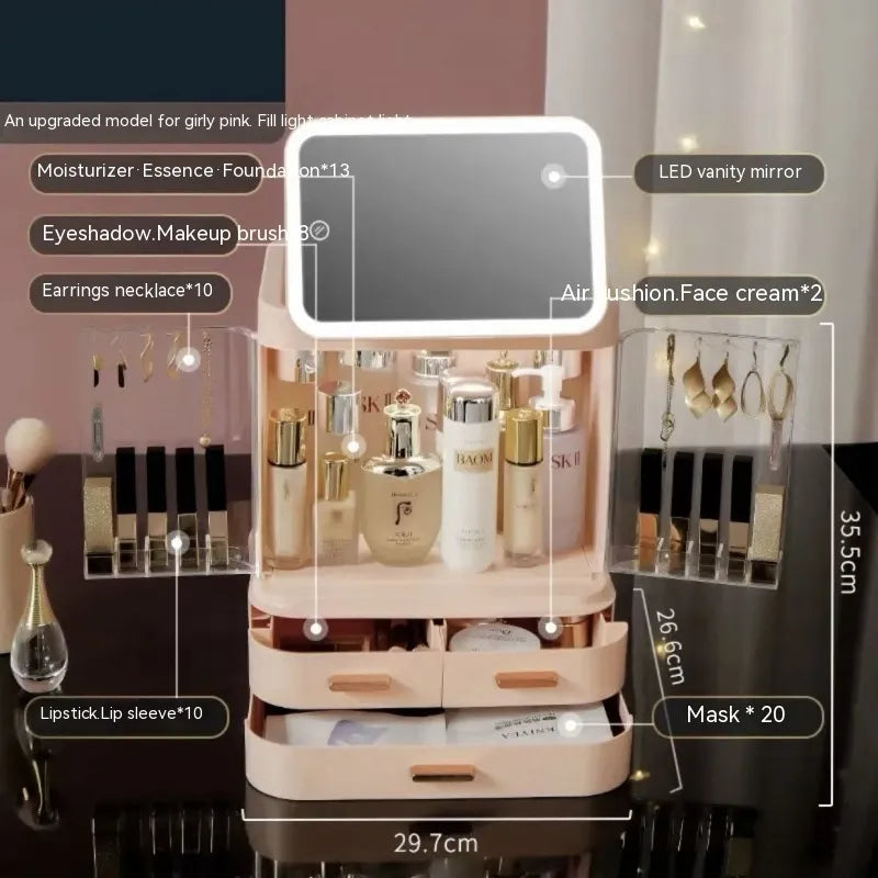 Essential Vanity with LED Mirror & Drawers