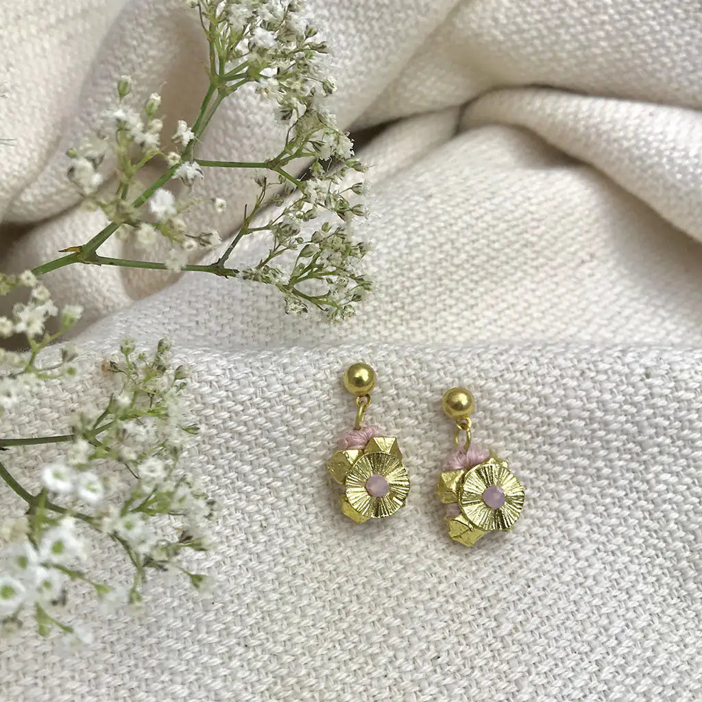 Delicate Keya Flower Dangle Earrings