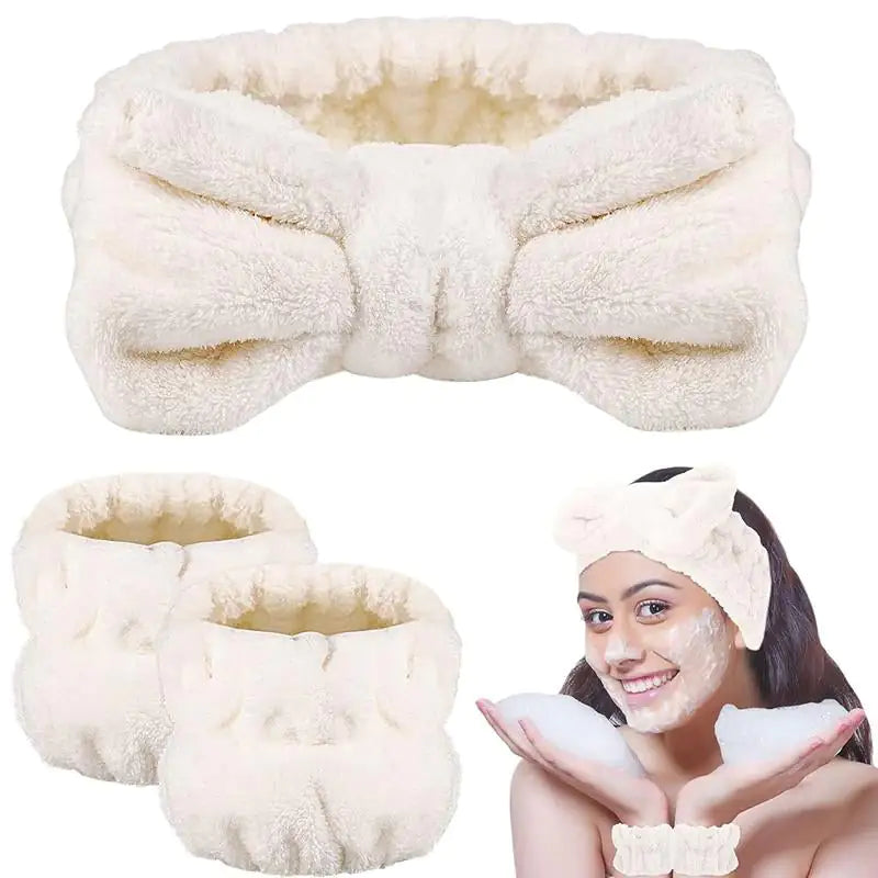 No-Drip Spa Headband & Wristbands Set