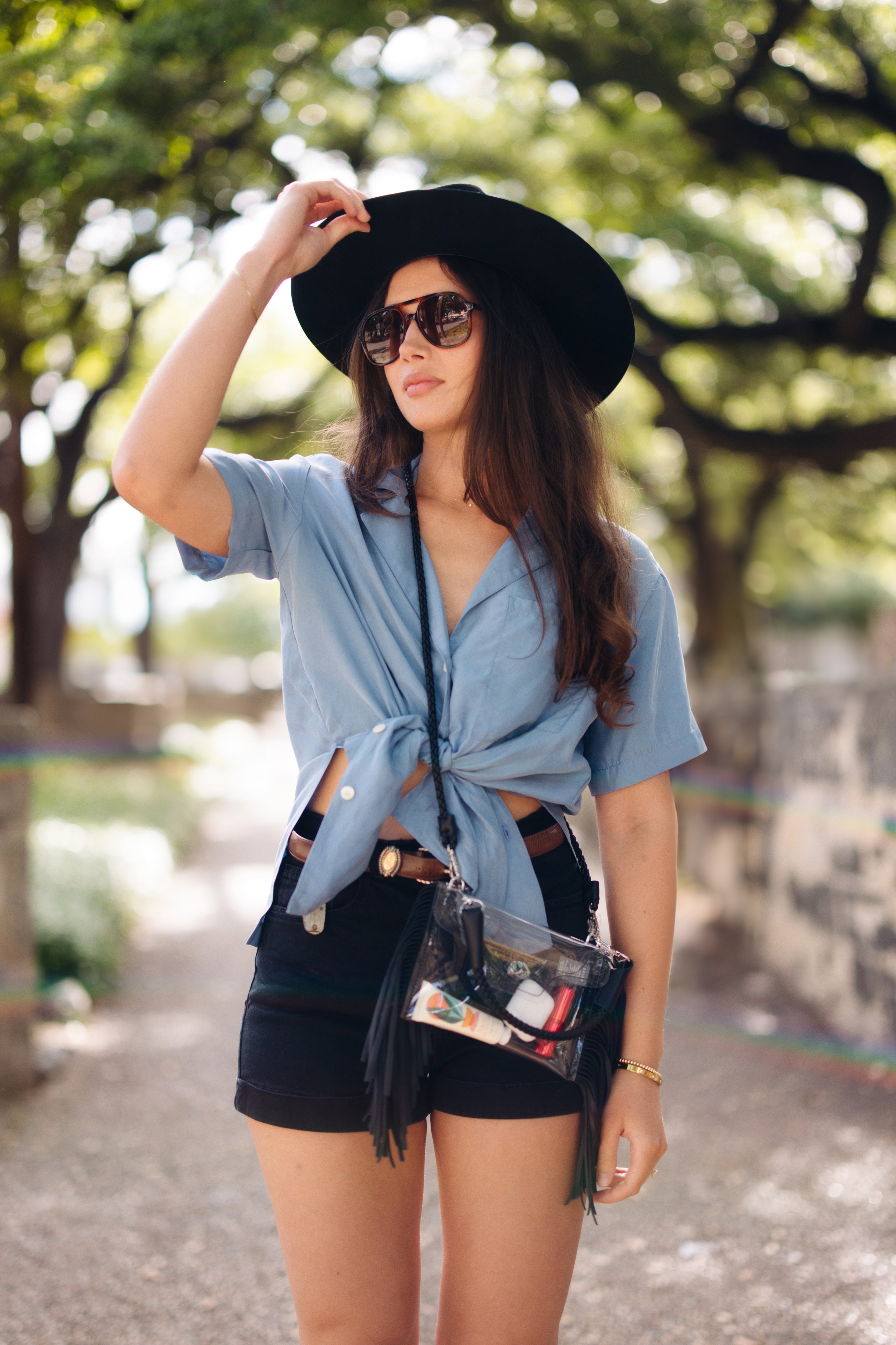 Transparent Fringe Crossbody Bag