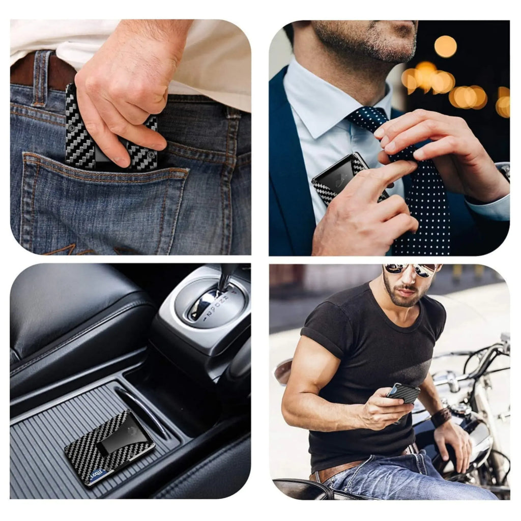 Carbon Fiber RFID-Blocking Slim Wallet