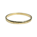 Carved Bombshell Brass Bangle