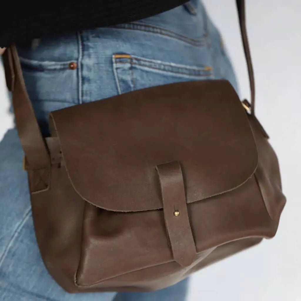 Artisan Nubuck Leather Shoulder Bag